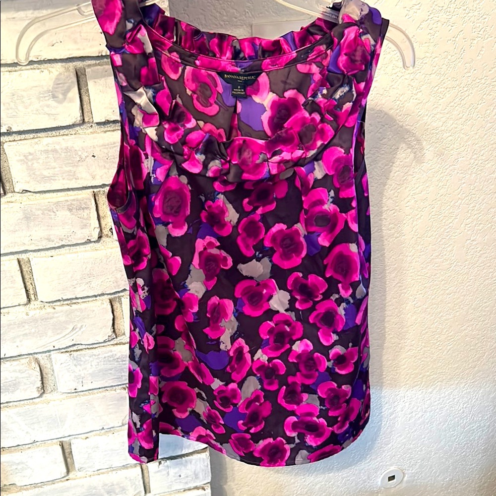 Banana Republic Pink and Purple Blouse